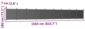 ΠΑΝΕΛ ΠΕΡΙΦΡΑΞΗΣ ΓΚΡΙ 1564 X 186 ΕΚ. ΑΠΟ WPC 3282797