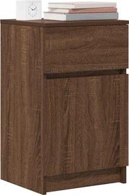 vidaXL Κομοδίνα 2 τεμ. Καφέ Δρυς 39x35x65 εκ. Επεξεργασμένο Ξύλο