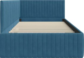 vidaXL Κρεβάτι Γωνίας Μπλε 100 x 200 cm Βελούδο