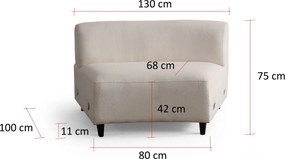Corner Sofa Pars Cream (L1 + 01 + 1R) - Corner v2 Cream