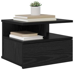 vidaXL Κρεβάτι με Float με συρτάρι 2 pcs Μαύρη δρυς 40 x 31 x 27 εκ.
