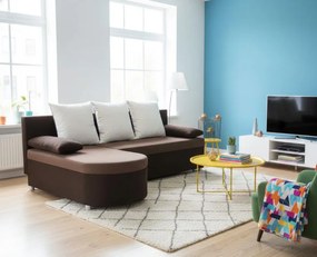 Γωνιακός καναπές Karl-Καφέ