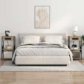 vidaXL Κουτιά Κρεβατοκάμαρας 2 pcs Sonoma Δρυς 41 x 31 x 76 εκ.
