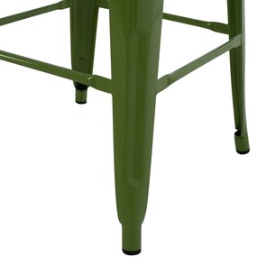 Σκάμπο Bar Μεταλλικό Melita Σε Light Olive Green 43x43x78 Εκ.