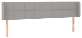 vidaXL Κεφαλάρι με Πτερύγια Ανοιχτό Γκρι 203x16x78/88 εκ. Υφασμάτινο