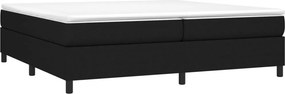 vidaXL Κρεβάτι Boxspring με Στρώμα Μαύρο 200x200 εκ. Υφασμάτινο