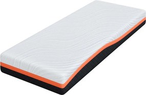 vidaXL Στρώμα Λευκό και Μαύρο 80 x 200 cm Ζακάρ ύφασμα
