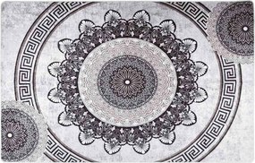 vidaXL Χαλί Πλενόμενο Μαύρο και Γκρι 160 x 230 εκ.