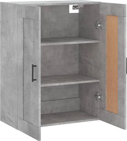 vidaXL Ντουλάπι Επιτοίχιο Γκρι Σκυροδεμ. 69,5x34x90 εκ. Επεξεργ. Ξύλο