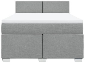 ΚΡΕΒΑΤΙ BOXSPRING ΜΕ ΣΤΡΩΜΑ ΑΝΟΙΧΤΟ ΓΚΡΙ 140X200 ΕΚ. ΥΦΑΣΜΑΤΙΝΟ 3285904