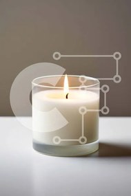 Intra Συλλεκτικό Ξύλινο Παζλ Plywood 4mm - Αναμμένο κερί στο λευκό τραπέζι Σε Ξύλινο Κουτί - Διαστάσεις Puzzle: 10x10 cm – 25 κομμάτια