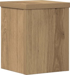 vidaXL Βάσεις Φυτών 2 τεμ. Αρτισιανή Δρυς 15x15x20 εκ. Επεξ. Ξύλο