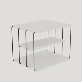 Βοηθητικό Τραπεζάκι Λευκό / Μαύρο FLIDI 50x40x33