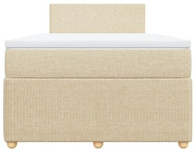 ΚΡΕΒΑΤΙ BOXSPRING ΜΕ ΣΤΡΩΜΑ ΚΡΕΜ 120X200 ΕΚ. ΥΦΑΣΜΑΤΙΝΟ 3289721