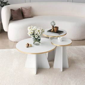 Coffee Table Mushroom - Gold, White v2 Gold
White