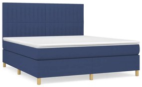 ΚΡΕΒΑΤΙ BOXSPRING ΜΕ ΣΤΡΩΜΑ ΜΠΛΕ 180X200 ΕΚ. ΥΦΑΣΜΑΤΙΝΟ 3142519