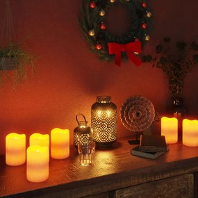 vidaXL Κεριά LED Χωρίς Φλόγα 100 τεμ Θερμό Λευκό Φως & Τηλεχειριστήριο