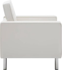 vidaXL Πολυθρόνα Λευκή 75x70x75 εκ. από Συνθετικό Δέρμα