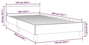 ΠΛΑΙΣΙΟ ΚΡΕΒΑΤΙΟΥ ΜΕ ΚΕΦΑΛΑΡΙ ΣΚ. ΚΑΦΕ 100X200 ΕΚ. ΥΦΑΣΜΑΤΙΝΟ 347394