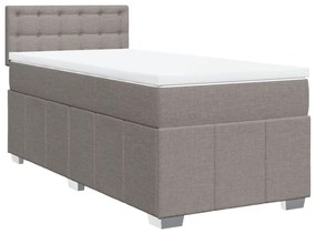 ΚΡΕΒΑΤΙ BOXSPRING ΜΕ ΣΤΡΩΜΑ TAUPE 100 X 200 ΕΚ. ΥΦΑΣΜΑΤΙΝΟ 3289297