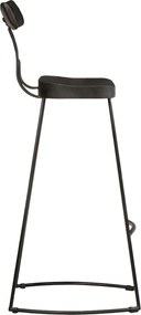 vidaXL Bar Stools 2 τεμάχια Μαύρο 49x43x103 cm Στερεό ξύλο Mango