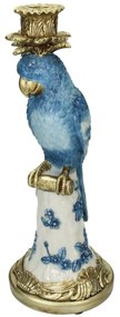 Κηροπήγιο Polyresin Πουλί Μπλε ARTE LIBRE 14x14x35,5εκ. 05152389