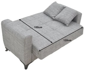 Καναπές - Kρεβάτι Modestο με Αποθηκευτικό χώρο 2θέσιος Ύφασμα Μαύρο 155x85x80 εκ. 155x85x80 εκ.