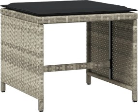 vidaXL Σετ Τραπεζαρίας Κήπου 9 τεμ. Αν. Γκρι Συνθ. Ρατάν με Μαξιλάρια