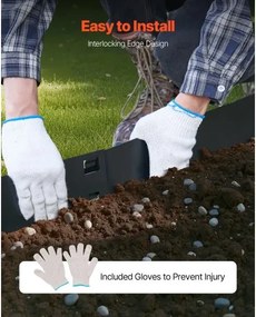 VEVOR Steel Landscape Edging 5 Packs 39 x 3in Rust-Resistant Pathway Divider