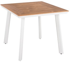 ΤΡΑΠΕΖΙ ΑΛΟΥΜΙΝΙΟΥ TABER ΛΕΥΚΟ ΜΕ ΕΠΙΦΑΝΕΙΑ POLYWOOD HM5563.01 80x80x73Υ ΕΚ.