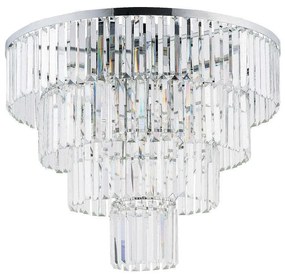Φωτιστικό Οροφής-Πλαφονιέρα Cristal L 7631 71x60cm 12xE14 60W Silver-Clear Nowodvorski