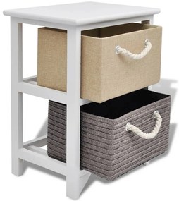 vidaXL Κομοδίνα 2 τεμ. Ξύλινα