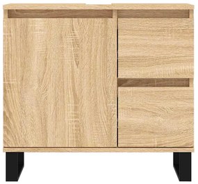 vidaXL Πλαίσιο Κρεβατιού Γκρι Sonoma 135 x 190 εκ. Double
