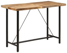 Τραπέζι Μπαρ 150 x 70 x 107 εκ. από Μασίφ Ξύλο Μάνγκο &amp; Σίδηρο - Καφέ