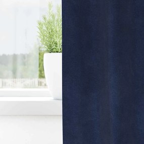 vidaXL Κουρτίνες 2 τμχ. Σκούρο Μπλε 140 x 175 cm Βελούδο