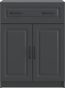 vidaXL Πλαϊνό γραφείο Μαύρο 66 x 34,5 x 87 εκ. Επεξεργασμένο Ξύλο
