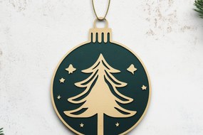 Σετ των 3 Intra απο ξύλο plywood 3mm-4mm πάχος - Cricut Χριστουγεννιάτικο Στολίδι  Cut  Δίασταση 6x6 cm INTRAFABR-107409343