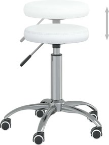 vidaXL Καρέκλα Τραπεζαρίας Λευκή από Συνθετικό Δέρμα