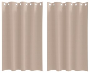 vidaXL Κουρτίνες με κουρτίνες 2 pcs Taupe 175 x 140 εκ. Πολυεστέρας