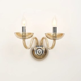 Φωτιστικό Επίτοιχο Aca BLK82182WCNC LUNARIA Μελί (Amber)