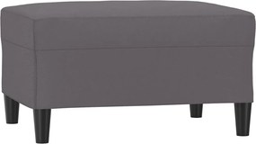 vidaXL Πολυθρόνες Σετ 4 Τεμαχίων Γκρι Συνθετικό Δέρμα με Μαξιλάρια