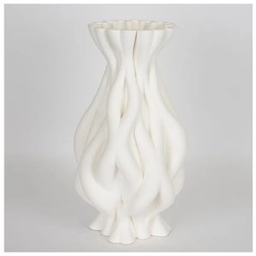 Βάζο Πορσελάνινο 3d Λευκό 17x17x33.5cm 752-21070 Estheti-752-21070-Λευκό 752-21070