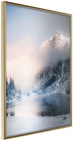 Αφίσα - Winter in the Mountains - 20x30 - Χρυσό - Χωρίς πασπαρτού