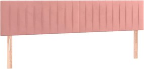 vidaXL Κρεβάτι Boxspring με Στρώμα Ροζ 120x190 εκ. Βελούδινο