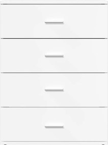 vidaXL Βοηθητικό Ντουλάπι Λευκή 60 x 39 x 80 εκ. Επεξεργασμένο Ξύλο