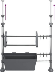 vidaXL Οργανωτής Κουζίνας Ρυθμιζόμενος Αλουμινίου