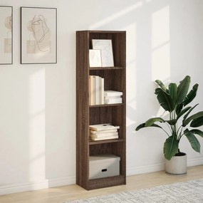 vidaXL Βιβλιοθήκη Καφέ Δρυς 40x24x143 εκ. από Επεξεργασμένο Ξύλο
