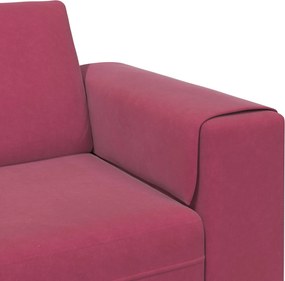 vidaXL Καναπές σαλονιού 3 τμχ. Κόκκινο