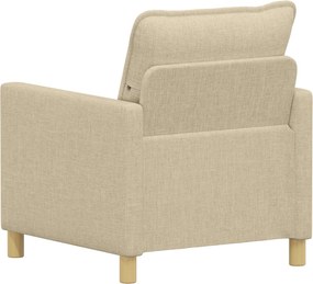 vidaXL Καναπές Κρεμ 76 x 81 x 87,5 εκ Ύφασμα