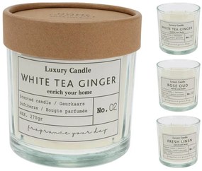 Αρωματικό Κερί Mellow CC5071440 Σε γυάλινο δοχείο με καπάκι 10 x 10 cm, σε 3 επιλογές αρώματος fresh linen, white tea ginger, rose oud.